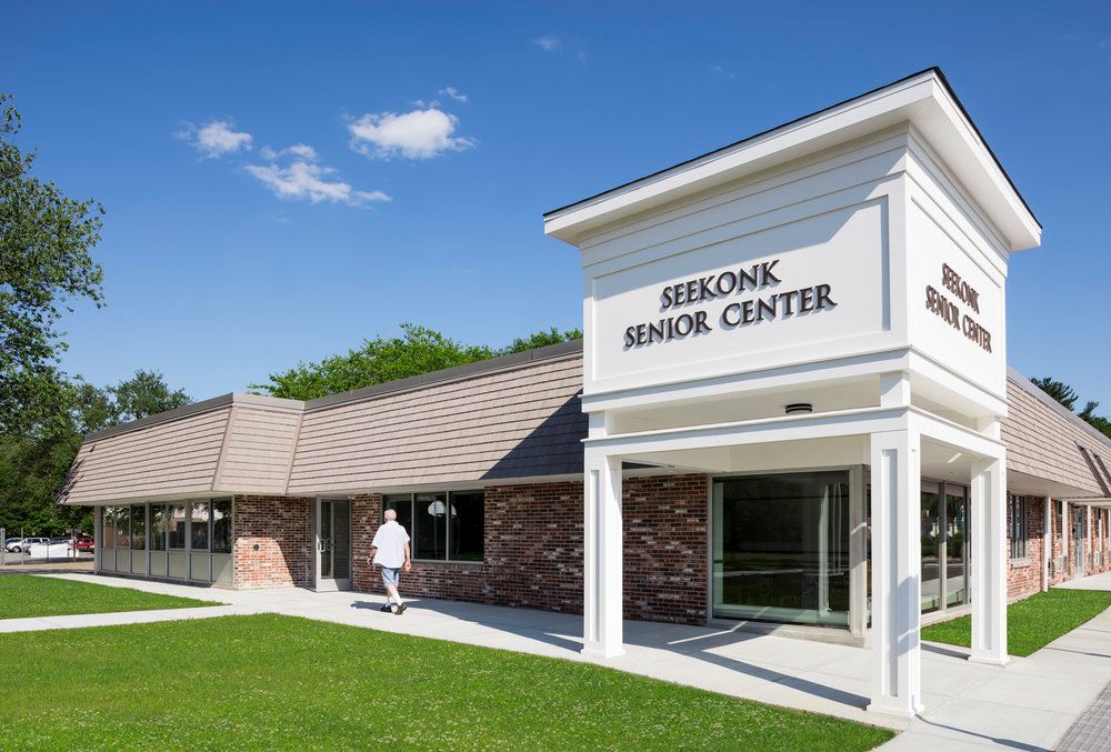 Outside of Senior Center.